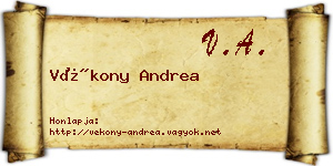 Vékony Andrea névjegykártya